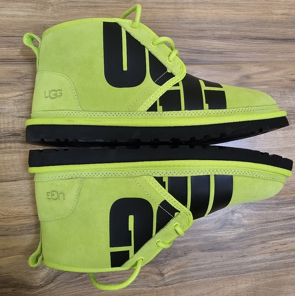 UGG Neumel Suede Chopd Chukka Boots  Key Lime & Black, US 10 - Picture 8 of 12